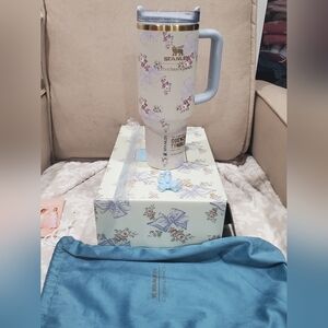 New Stanley x Love Shack Fancy Holiday Rosa Beaux Blue 40oz Quencher